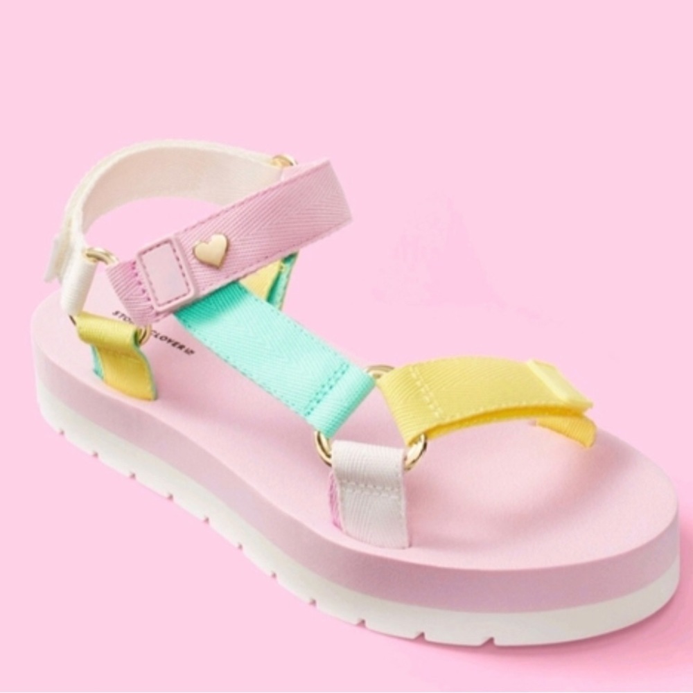 Stoney Clover Ln x Target Collab velcro sport sandals light pink
